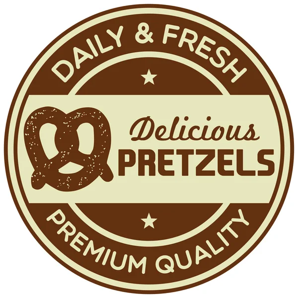 Pretzels label — Stock Vector