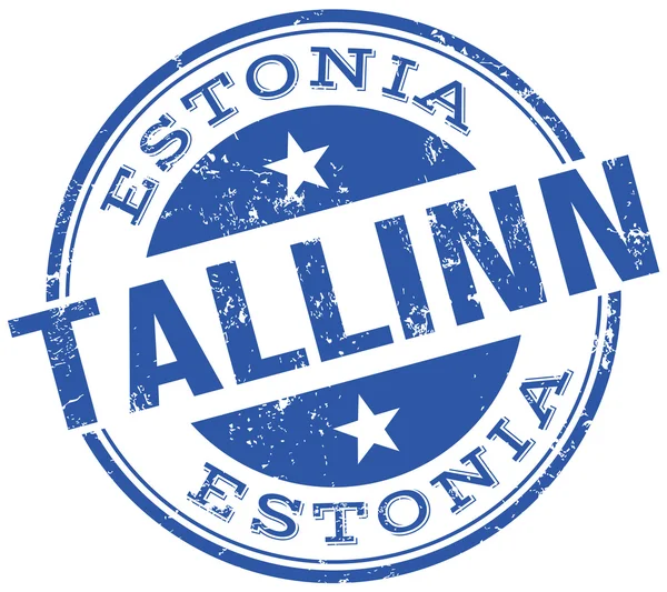 Tallinn estonia stamp — Stock Vector