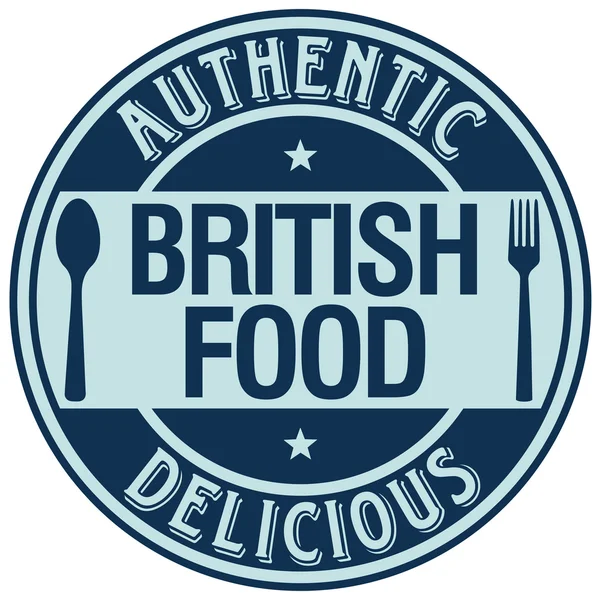 British food label — Stock Vector