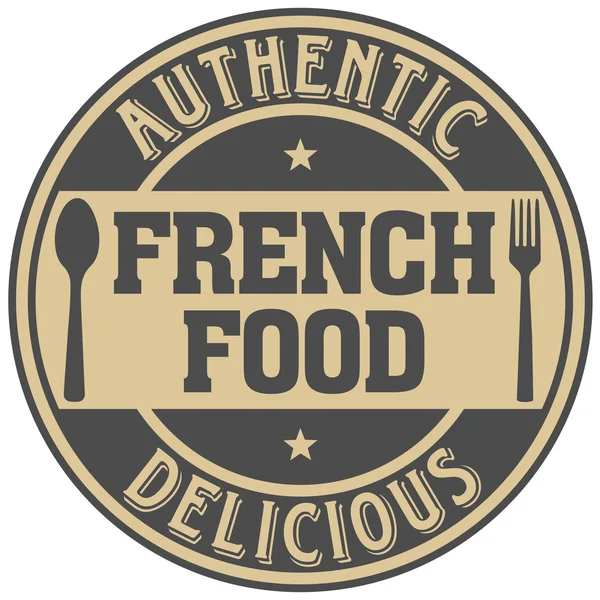 French food label — Stock Vector