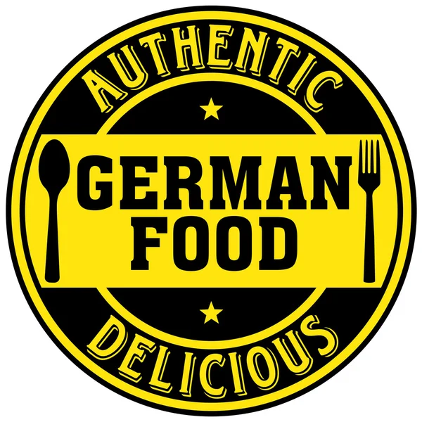 German food label — Stock Vector