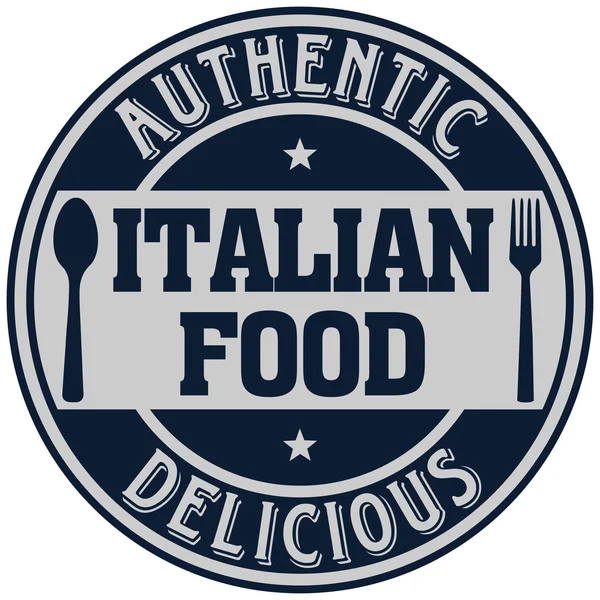 Etiqueta alimentaria italiana — Vector de stock