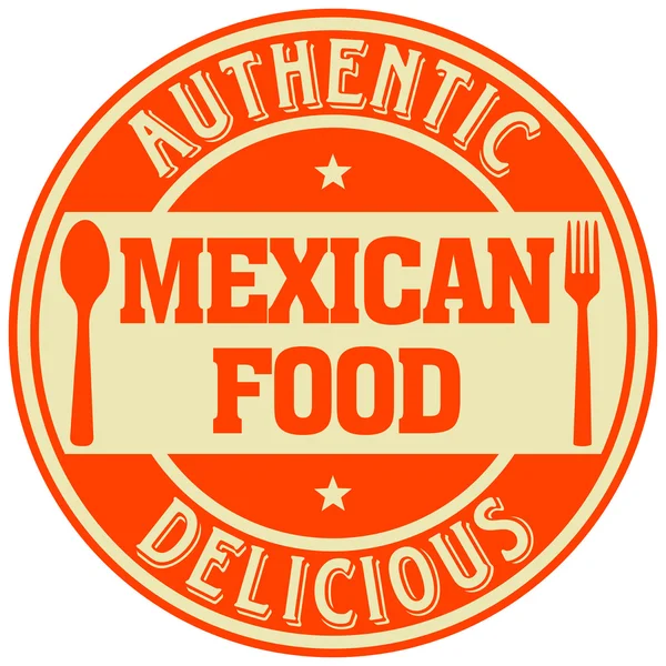 Étiquette alimentaire mexicaine — Image vectorielle