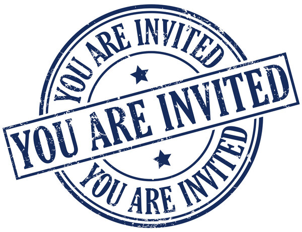 You are invited stamp