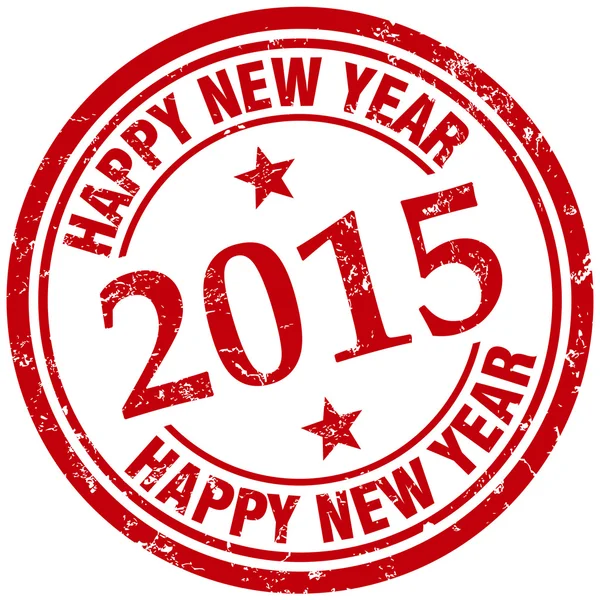 2015 selo feliz ano novo —  Vetores de Stock