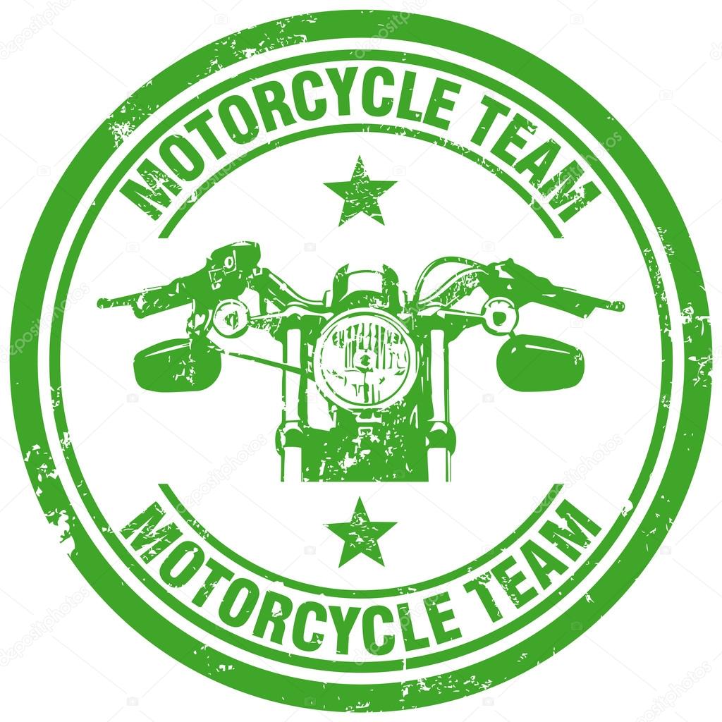 Motorcycle team stamp