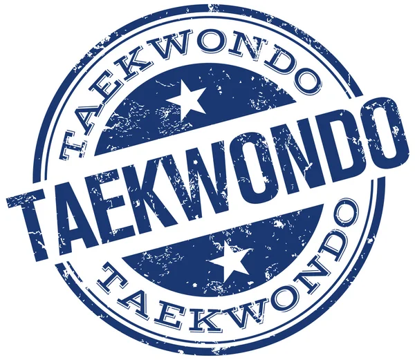 Taekwondo stamp — Stock Vector