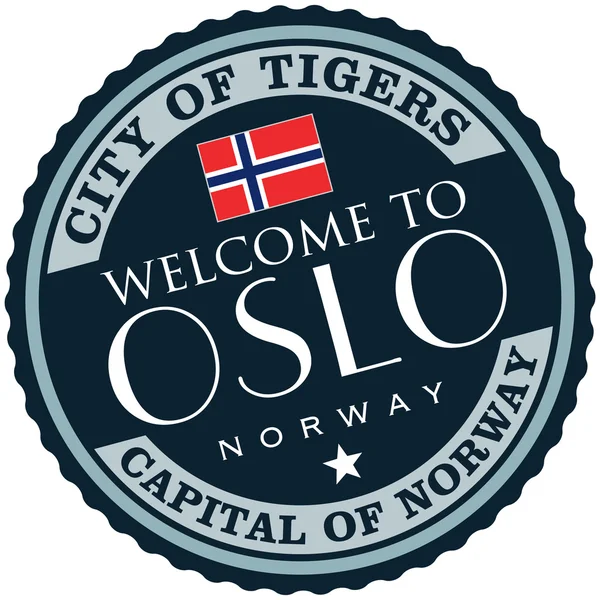 Oslo label — Stock Vector