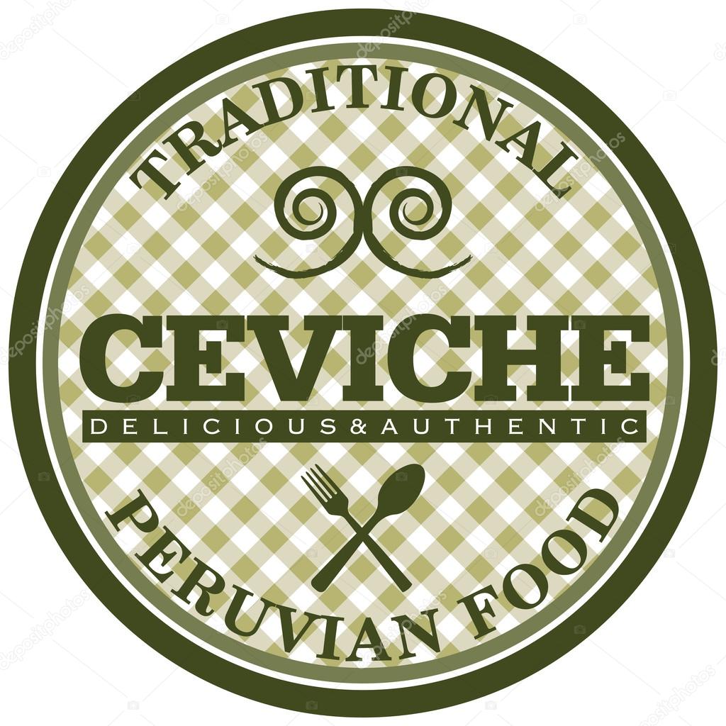 Peruvian ceviche label