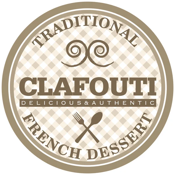 Clafoutis label — Stockvector