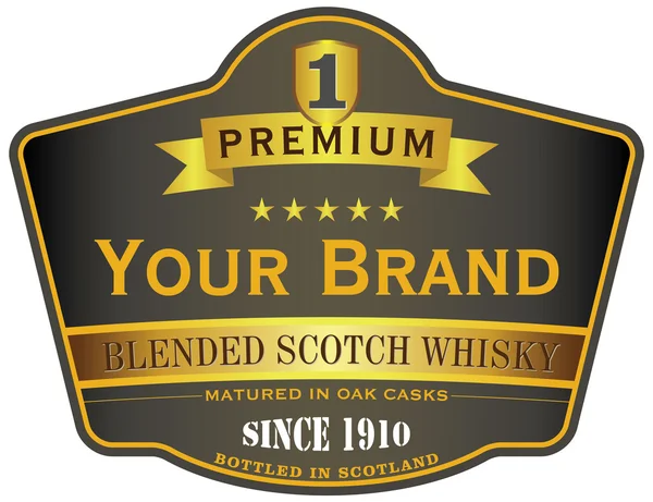 Etichetta del whisky — Vettoriale Stock
