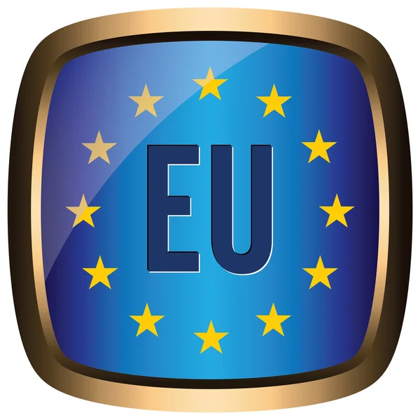 Europa icono de la bandera — Vector de stock