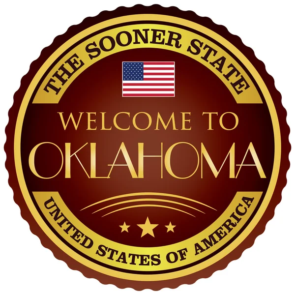 Etiqueta Oklahoma — Archivo Imágenes Vectoriales