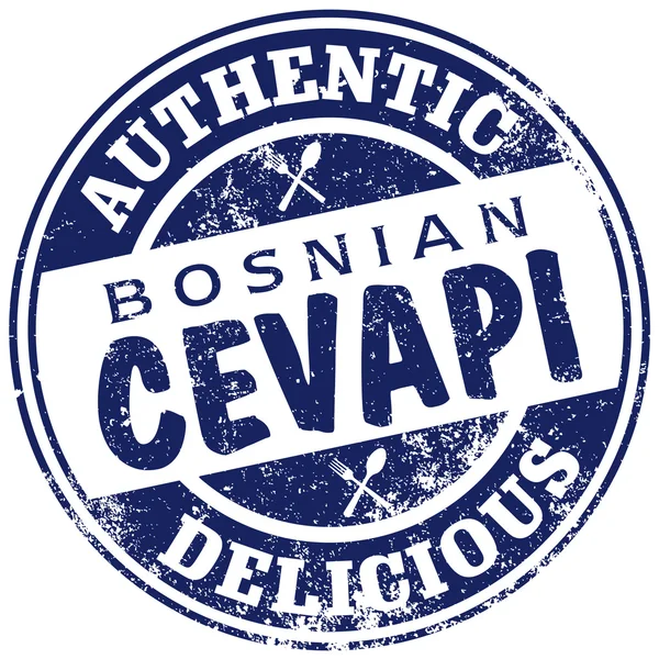 Bośniacki cevapi pieczęć — Wektor stockowy