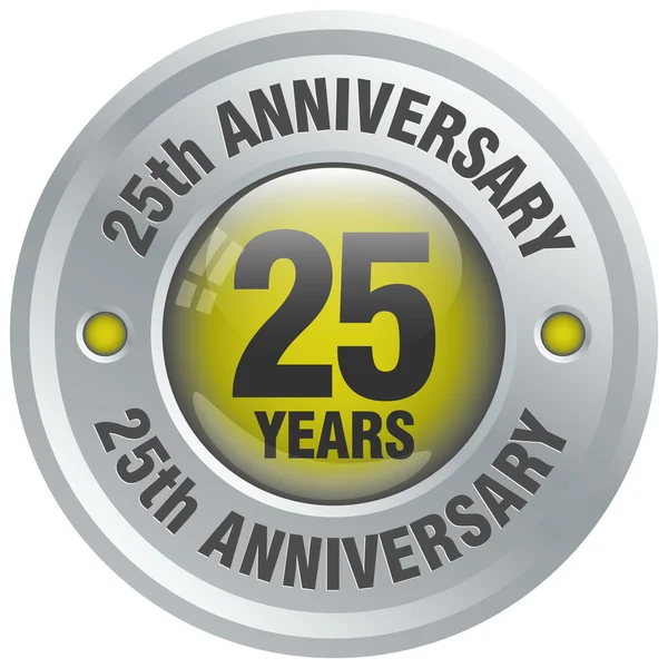 25th anniversary icon — Stock Vector
