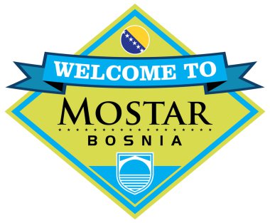 Mostar Bosna etiket