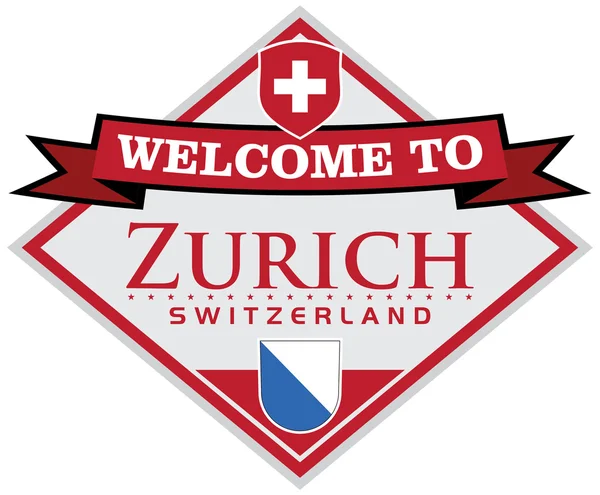 Adesivi zurich Svizzera — Vettoriale Stock