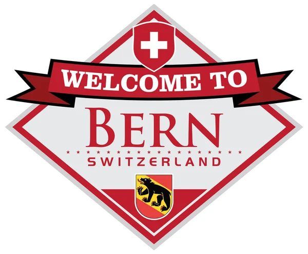 Bern switzerland sticker — Stock Vector