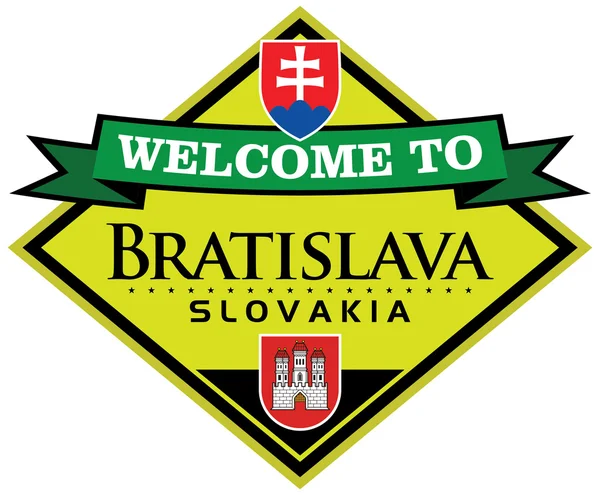 Pegatina de Eslovaquia bratislava — Vector de stock