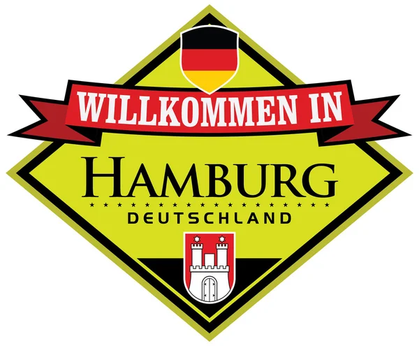 Hamburg Duitsland sticker — Stockvector