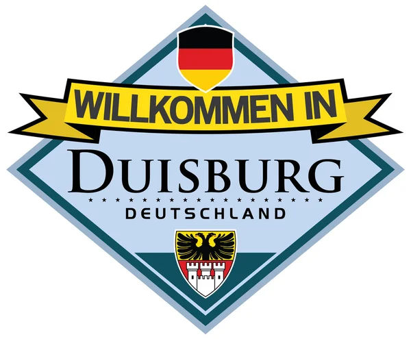 Duisburg Tyskland klistermärke — Stock vektor