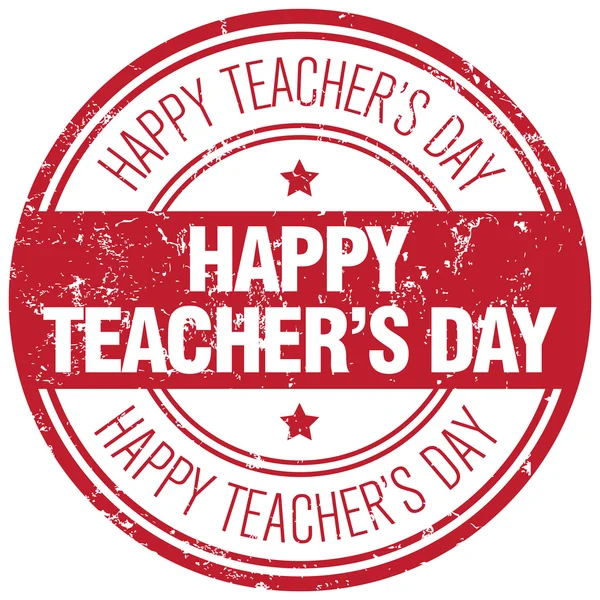 Happy teachers day stamp — Stock Vector