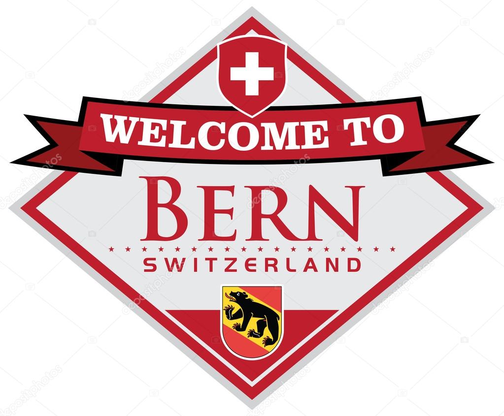 Bern switzerland sticker — Stock Vector © mediterranean #82426696