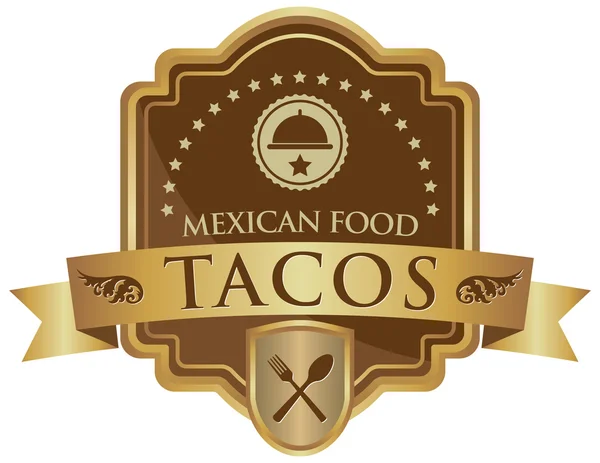 Taco mexikói matrica — Stock Vector