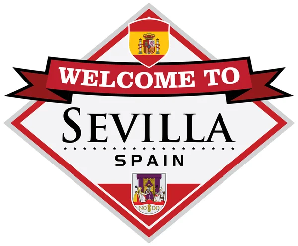 Sevilla Hiszpania naklejki — Wektor stockowy
