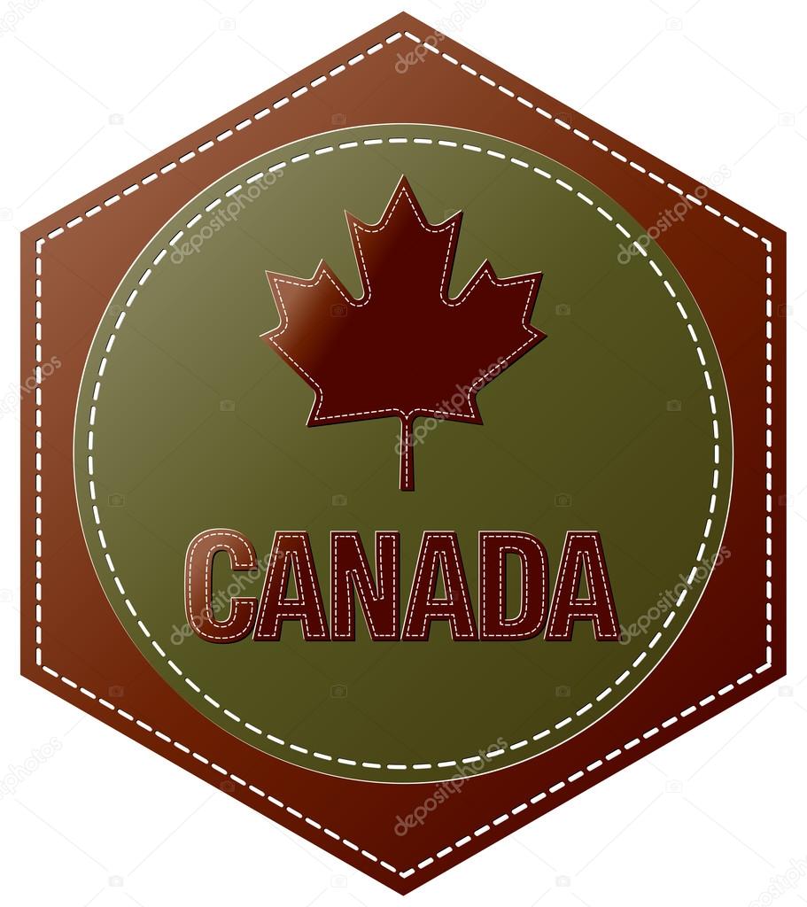 canada stitched sticker