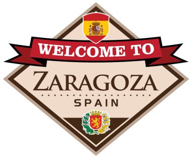 Zaragoza İspanya etiket