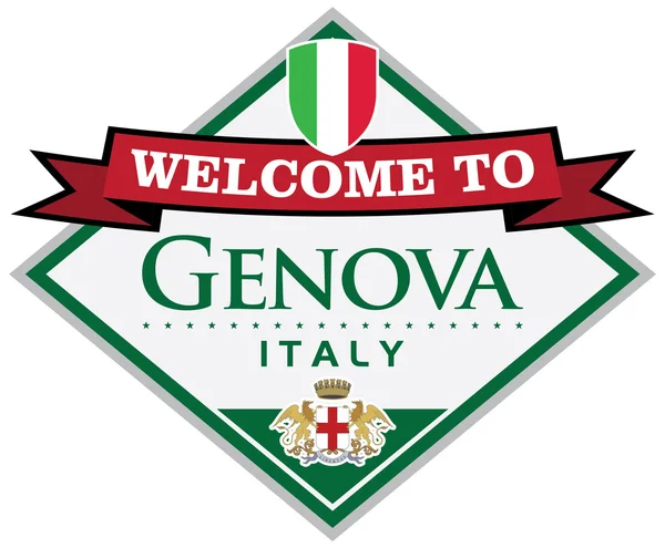 Genova Italië sticker — Stockvector