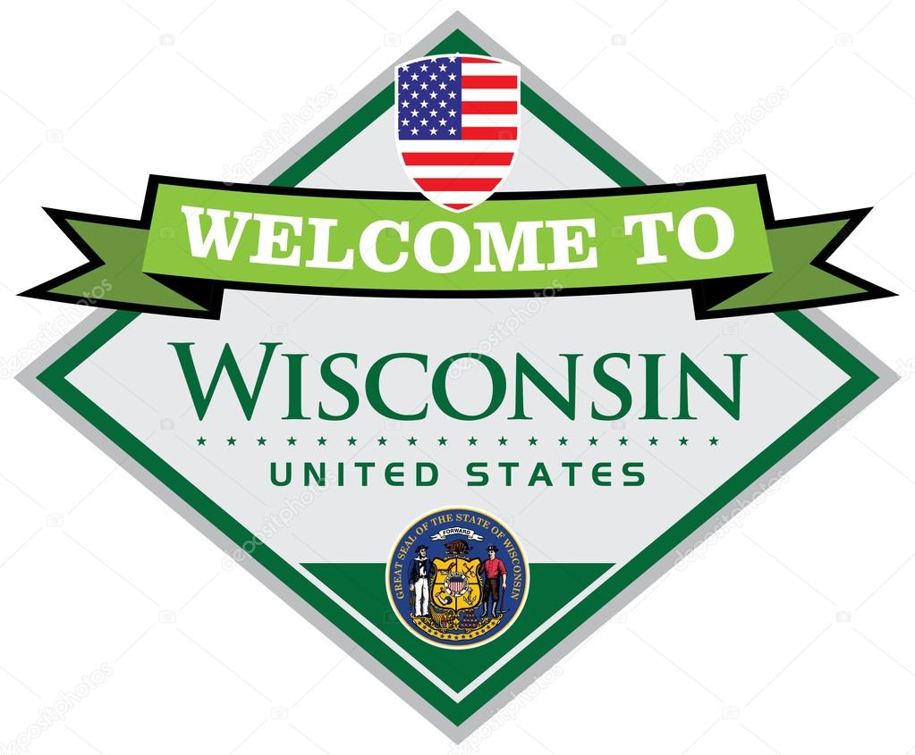 wisconsin united states sticker