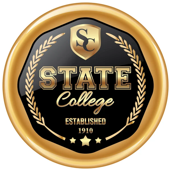 State college icon — Stock Vector
