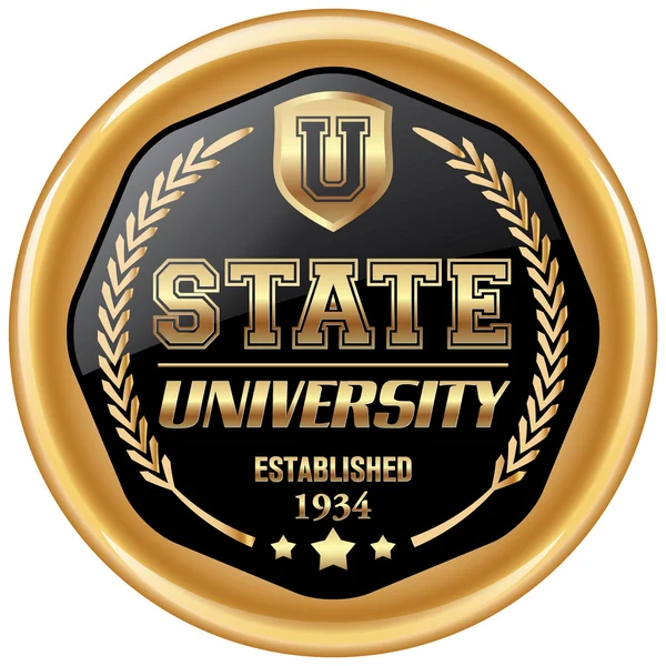 State university icon — Stock Vector