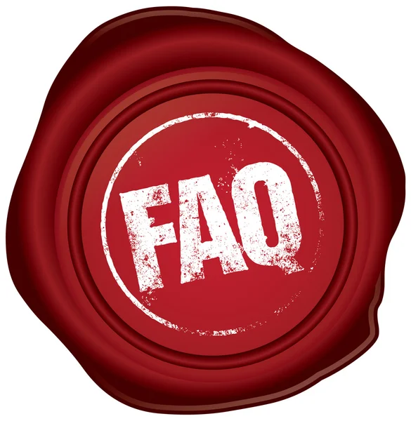 Σφραγίδα κερί FAQ — Διανυσματικό Αρχείο