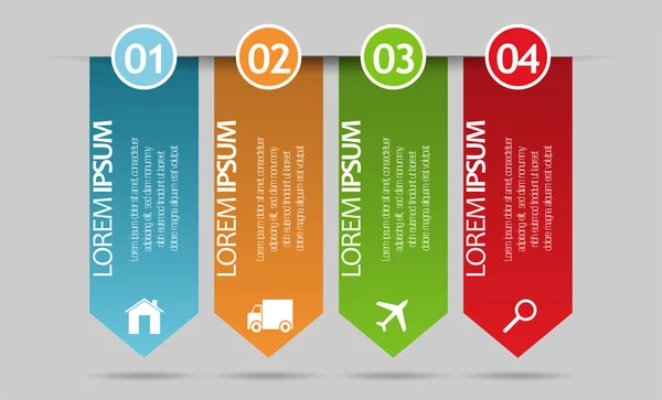 Infografía con cuatro opciones — Archivo Imágenes Vectoriales