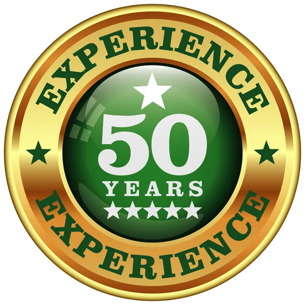 50 anni di esperienza rosetta — Vettoriale Stock