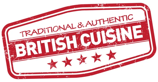 Selo de borracha da culinária britânica —  Vetores de Stock