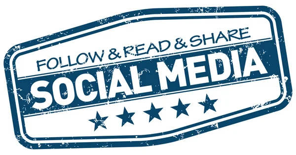 Social media stamp — Stock Vector