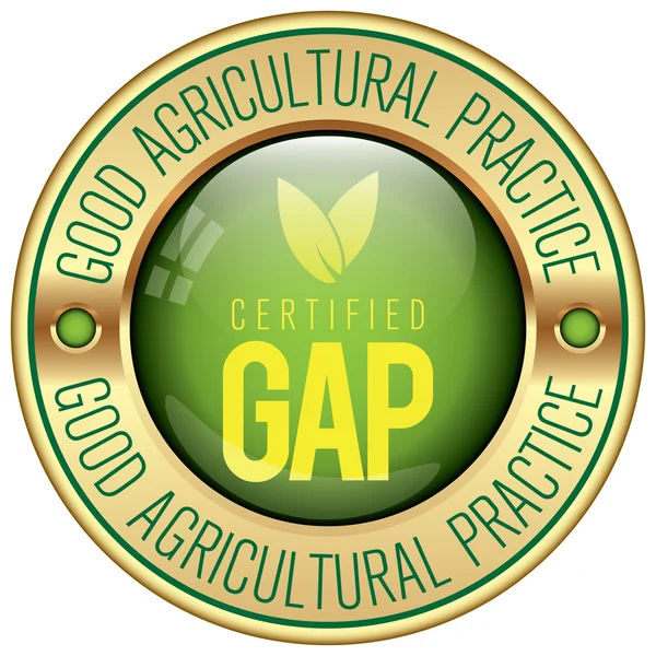 Rosette de bonnes pratiques agricoles — Image vectorielle