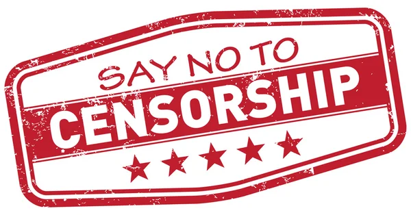 Say no to censorship stamp — Stock Vector