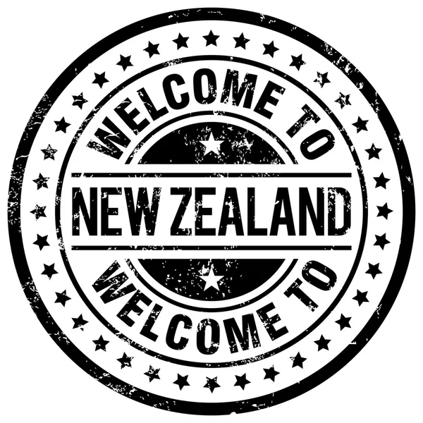 Timbre caoutchouc Nouvelle Zélande — Image vectorielle