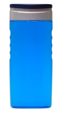 kapalı kozmetik veya hijyen jeli, sıvı sabun, losyon, krem, şampuan plastik şişe. Beyaz arka plan üzerinde izole.