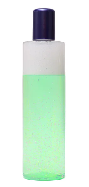 Zamknięte kosmetyczne lub higieny plastikowej butelki mydła w płynie, żel, balsam, krem, szampon. na białym tle. — Zdjęcie stockowe
