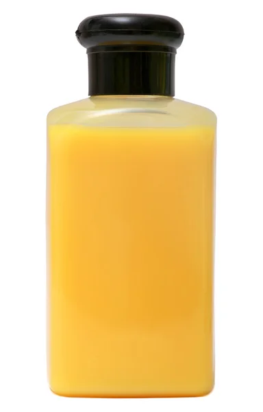 Bouteille en plastique cosmétique ou hygiénique fermée de gel, savon liquide, lotion, crème, shampooing. Isolé sur fond blanc . — Photo