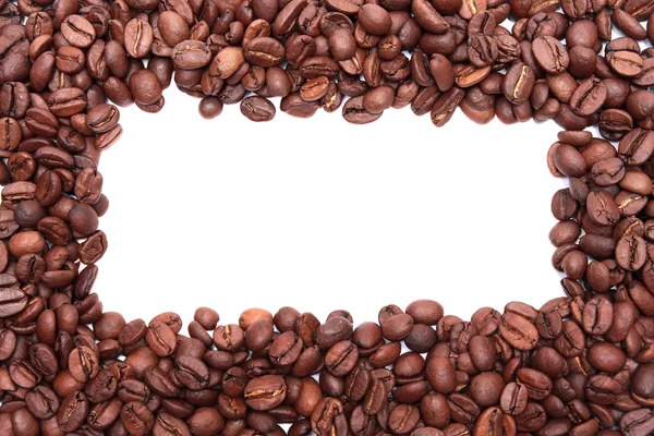 Frame. Coffee beans on  white background. — Stock Photo, Image