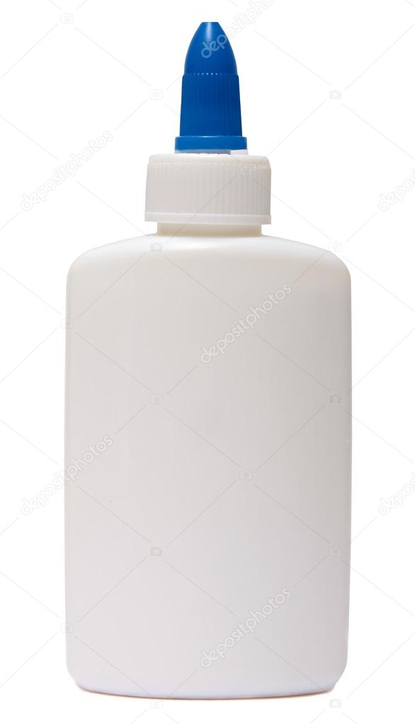 glue. plastic bottle isolated on white background.