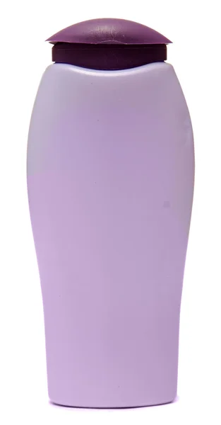 Botella plástica cerrada del gel, jabón líquido, loción, crema, champú. Aislado sobre fondo blanco . — Foto de Stock