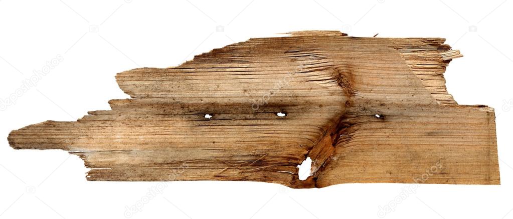 old wooden boards isolated on a white background. 